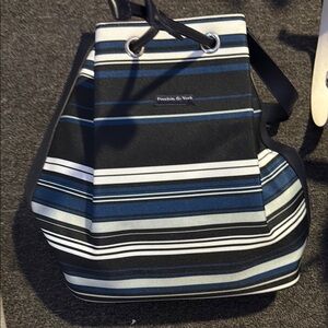 Preston & York Striped Men's Bag - Black and Blue